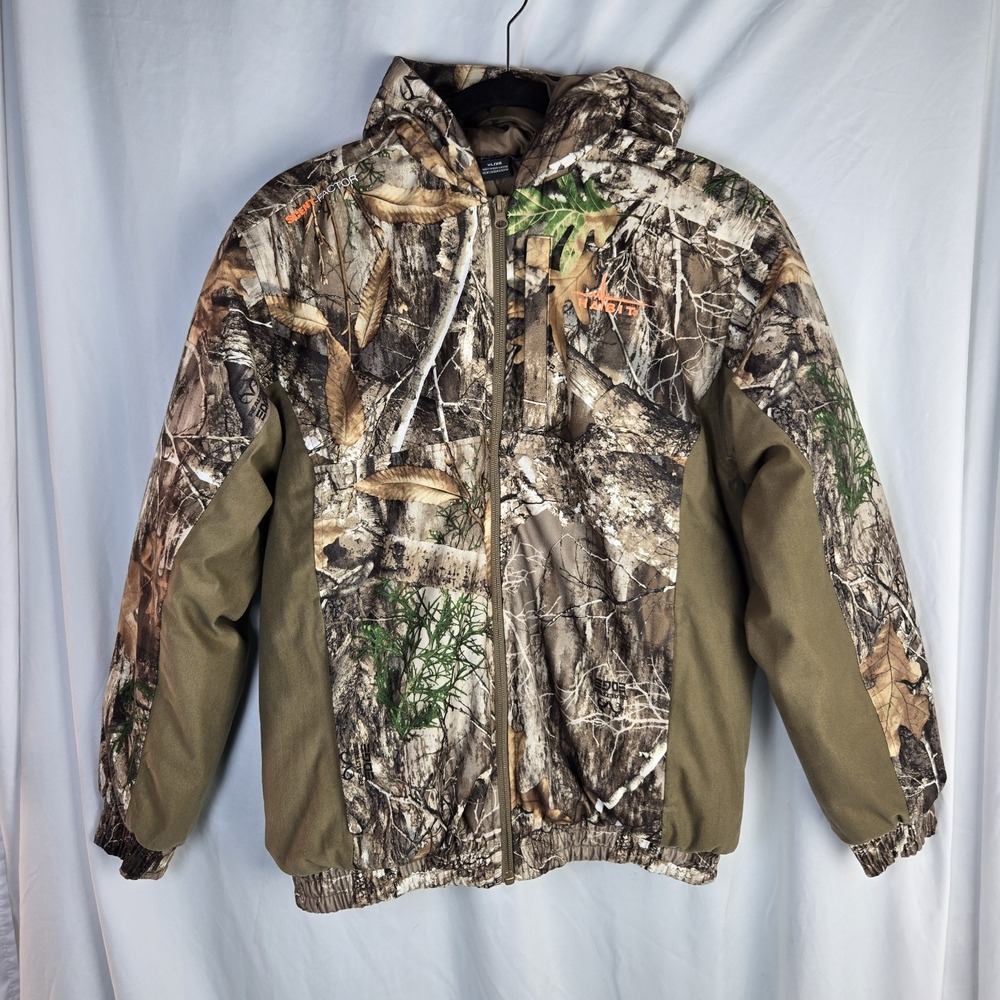 Habit Realtree Edge Scent Factor Hooded Camo Hunting Jacket Youth XL Outdoor